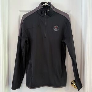 Under Armour 1/4 Zip Harvard Business School Black & Gray Pullover Size M Loose